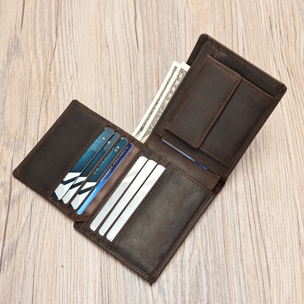 This Authentic Leather Wallet For Men Features Rfid Protection, From High-quality Cowhide. Designed For Business Use With Multiple Card Slots, Making It Carry. An Gift For Birthdays, Anniversaries