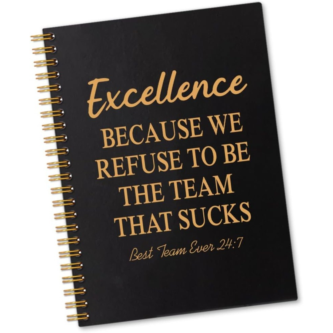 

1pc Inspirational Spiral Notebook 5.5x8.3in, 50 Lined Pages, Motivational Quote, Employee Appreciation, Teamwork, Leadership, And Colleague Gifts