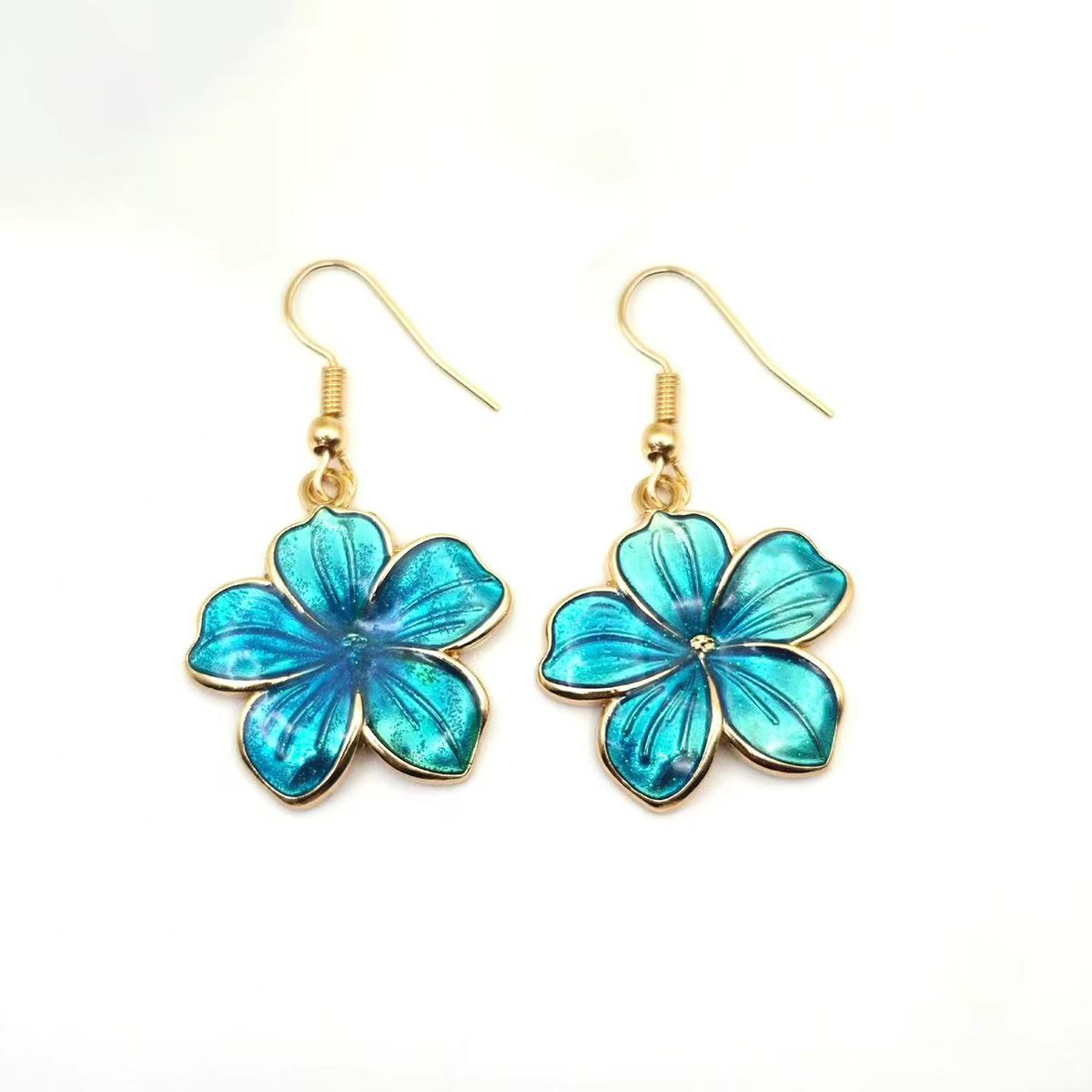 TEMU 1 Par de Pendientes Colgantes de Moda para Mujer, Estilo Vintage Verano Vacaciones, Pendientes Geométricos Coloridos con Colgante de Perla de
