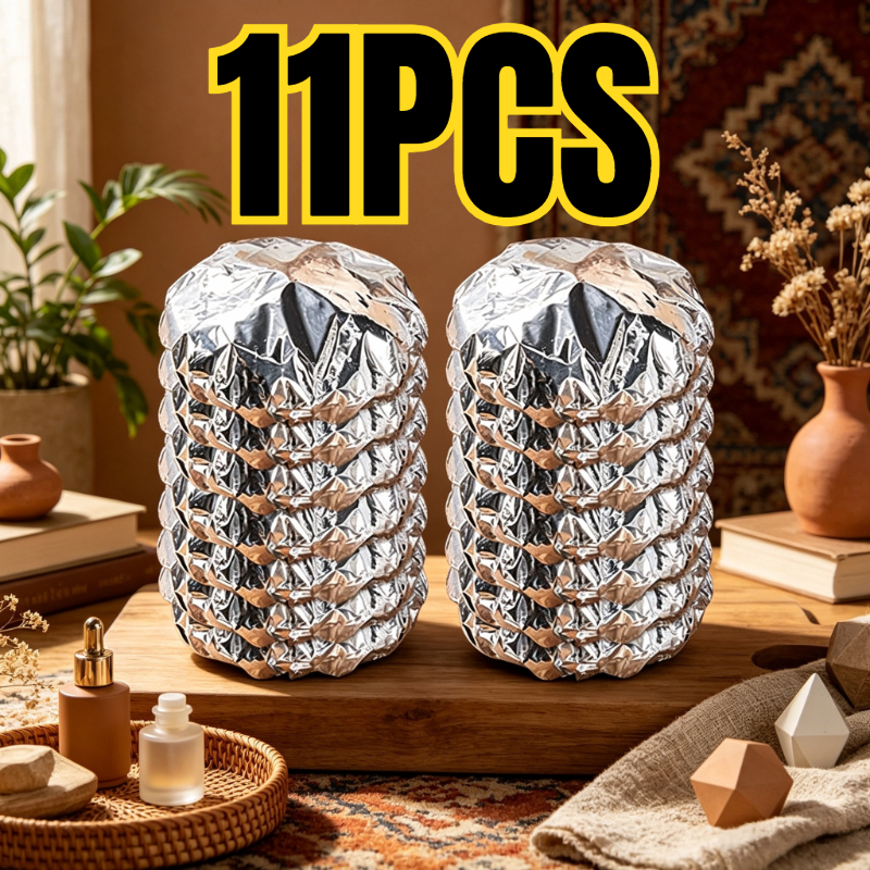 11pcs Reusable Aluminum Foil Food Plate Covers Set