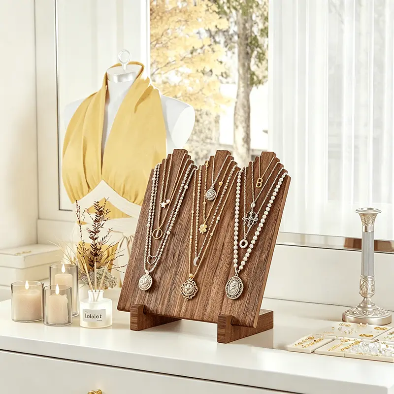 holz halskettenhalter ständer multi schmuck display