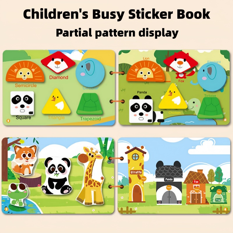 Interactive Learning Busy Sticker Books Set for Children