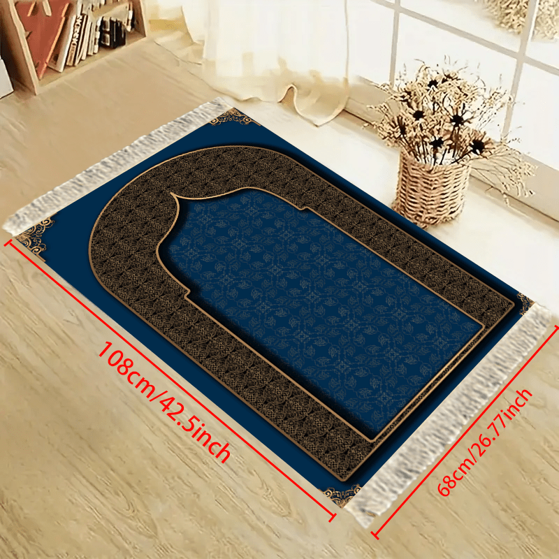 TEMU 1pc, Tapis de prière portable, Pèlerinage, Tapis de genoux pliable pour famille, Prière, Utilisé pour les activités de pèlerinage, Disponible à