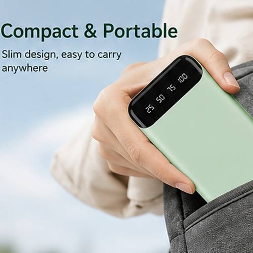 20000mah portable power bank with display fast charging type c usb interface suitable for phone phone charging outdoor portable emergency power backup battery pack safe and stable lithium battery gift for friends