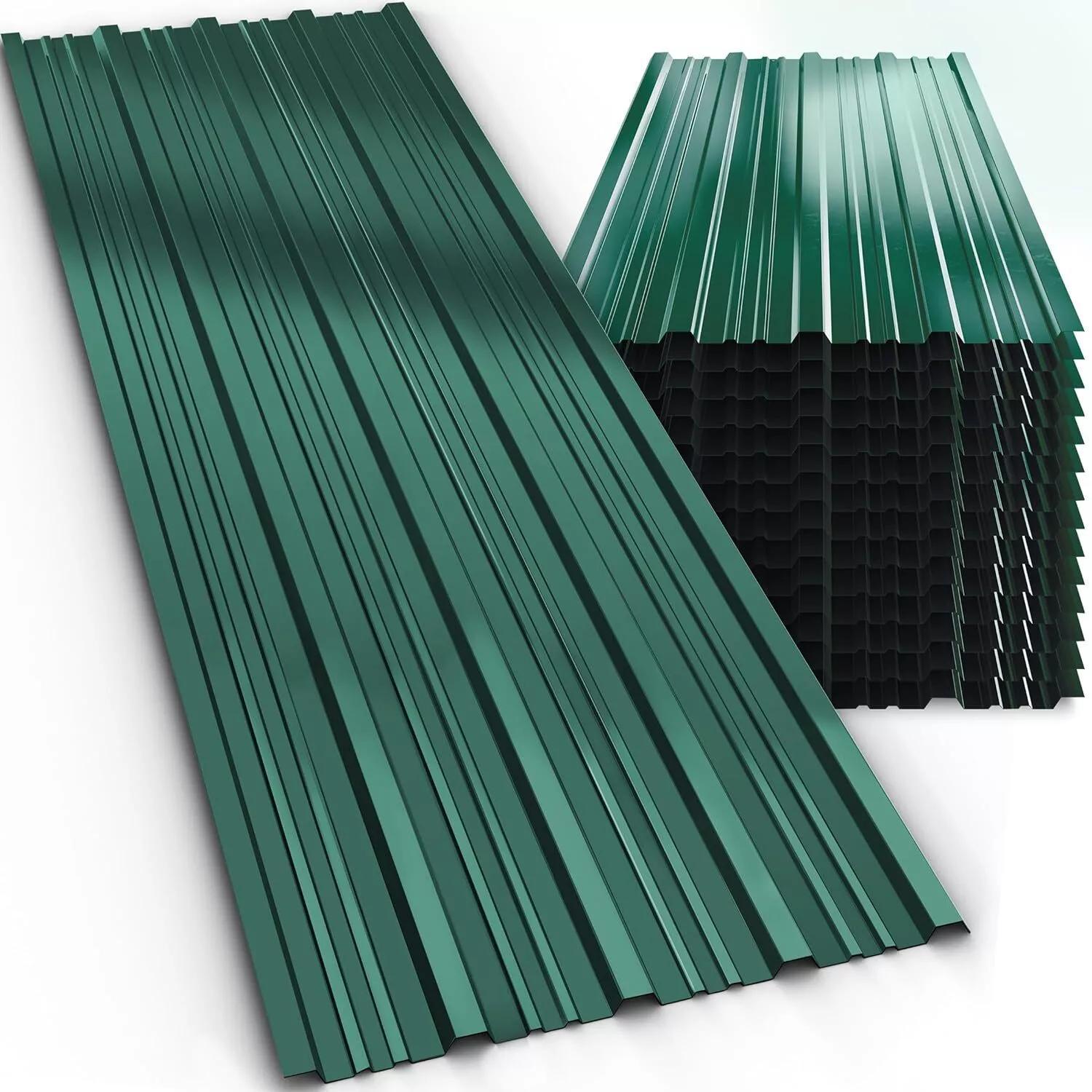 profile sheet 12 x trapezoidal sheet roofing sheets corrugated sheet for roof 129 x 46cm 7  roof sheet for carport tool shed temporary and removable