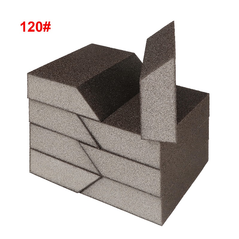 TEMU Blocs de ponçage à angle, bloc de ponçage éponge fine lavable et réutilisable, bloc de papier abrasif à sec et à pour bois, métal, cloison sèche