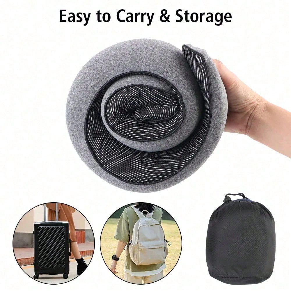 Image of Portable U-shaped Pillow Cotton Snail Break Sleep Pillows Travel Neck Support Travel Neck Pillow