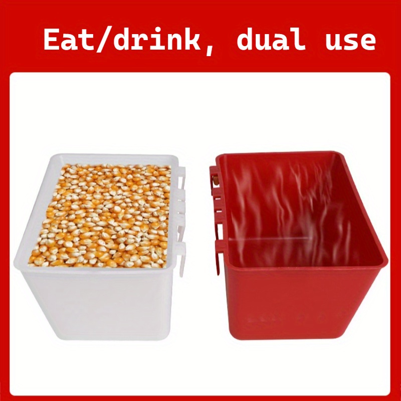2pcs Hanging Chicken Feeder, For Chickens, Ducks, Geese And Other Poultry, Cage Hook, Water Dispenser, External Feeding Trough