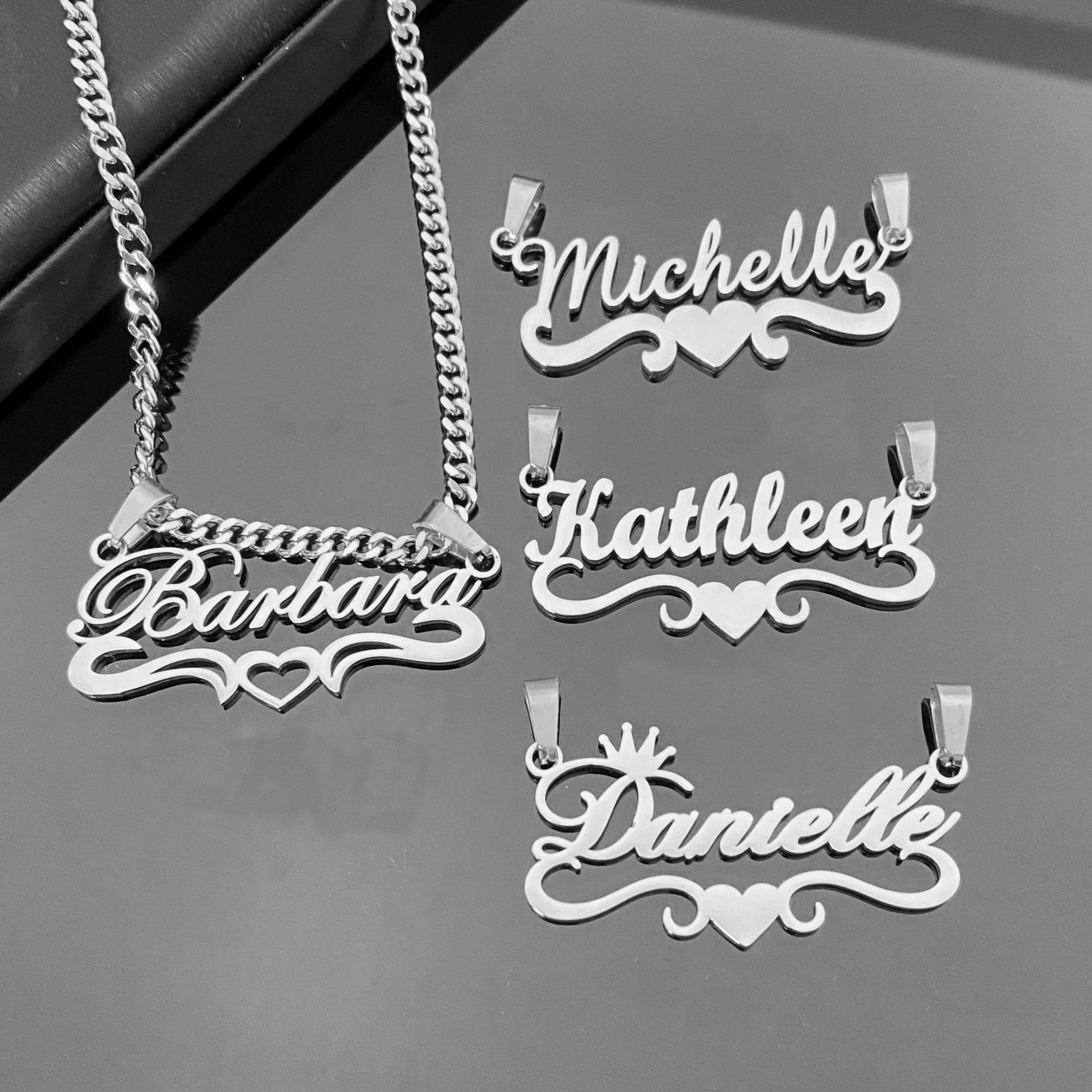 

Customer Personalized Stainless Steel Name Necklace - Custom Cuban Chain, Perfect Gift For Men And Women