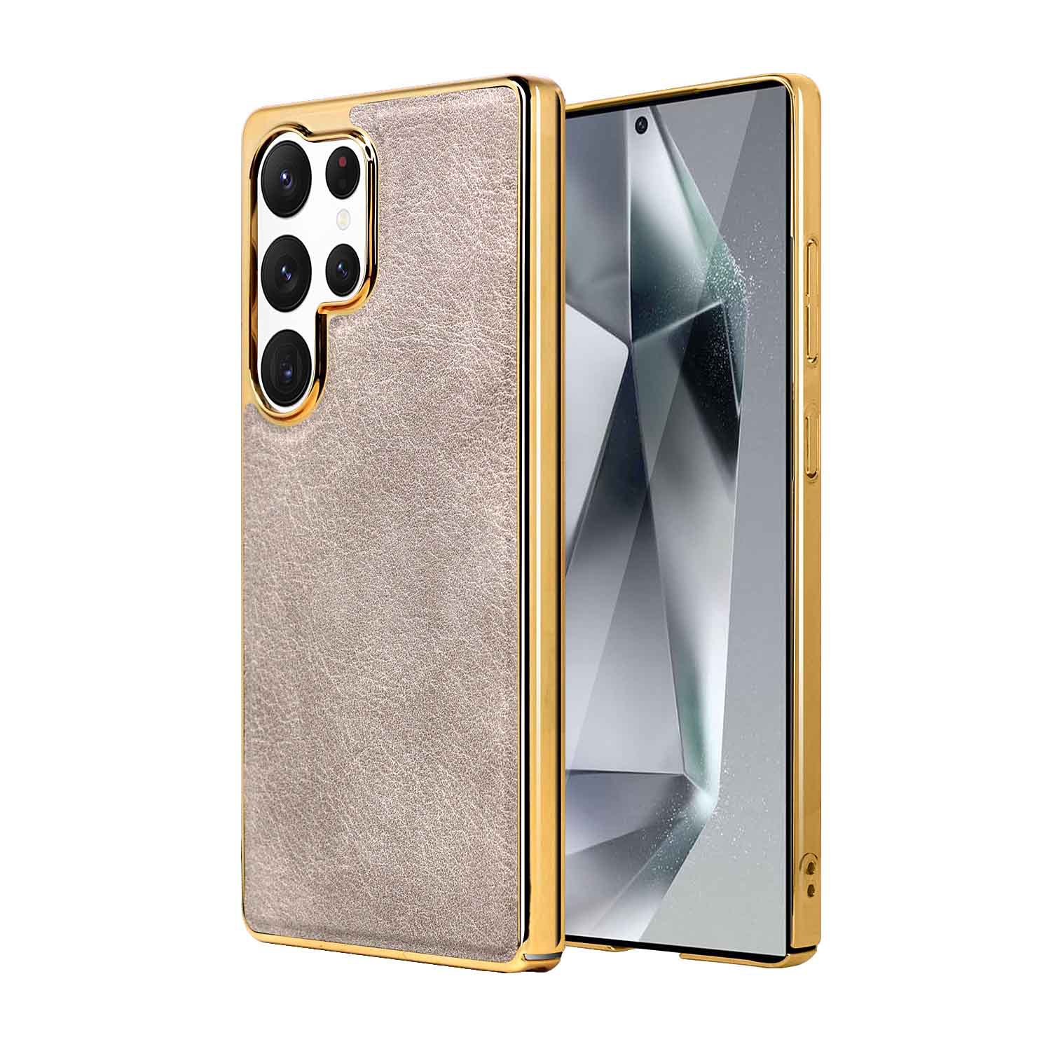 Image of Phone Case: S25/s24 Ultra, Business Electroplated, Retro Textured Magnetic Adsorption Protective Cover S24/s23/s22
