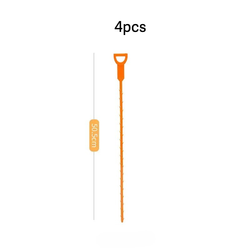 4pcs Durable Plastic Instant Drain Clog Remover, Shower, Sink, And Bathtub Drain Kit, Easy-to-use Accessories For…: retailer-supplied image