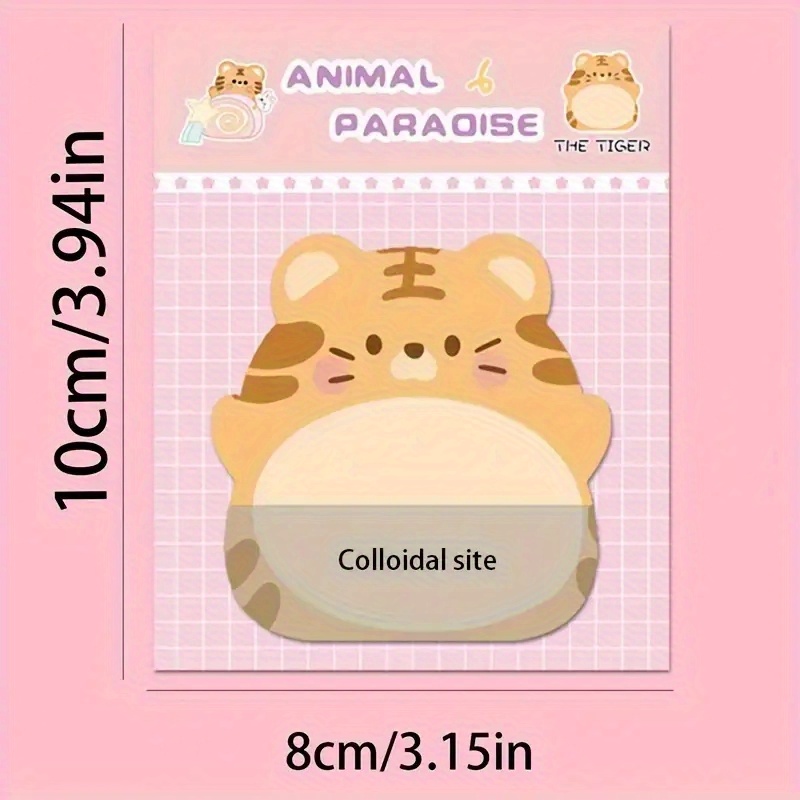 Cute Cartoon Animal Sticky Notes, Creative Standing Message Memo Stickers