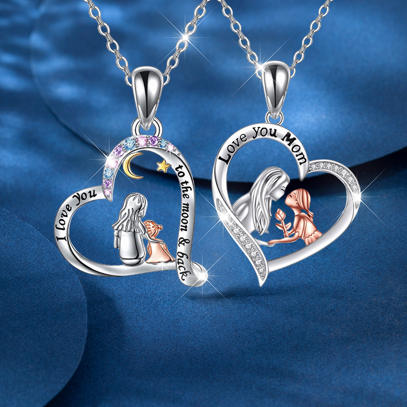 TEMU A Set Of 2 Elegant Necklaces For Mothers And Daughters, Featuring A Luxurious And , Perfect For Parties And Special Occasions, Making It An