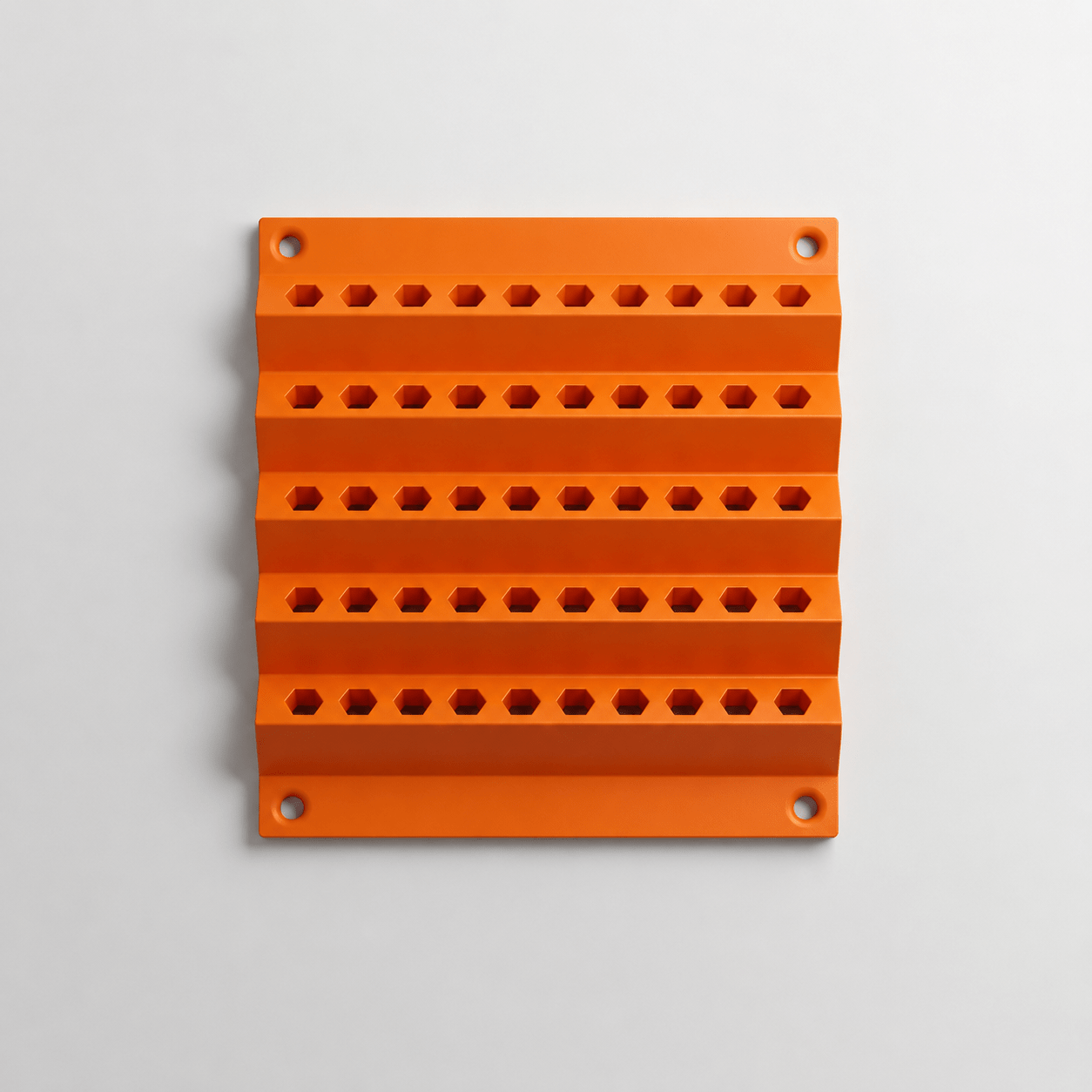 TEMU Wall-mounted Bit Organizer Rack, 50-hole Tiered Wall Mount Hex Drill Bit Holder, Large Capacity Anti-blocking Bit Storage Organizer For