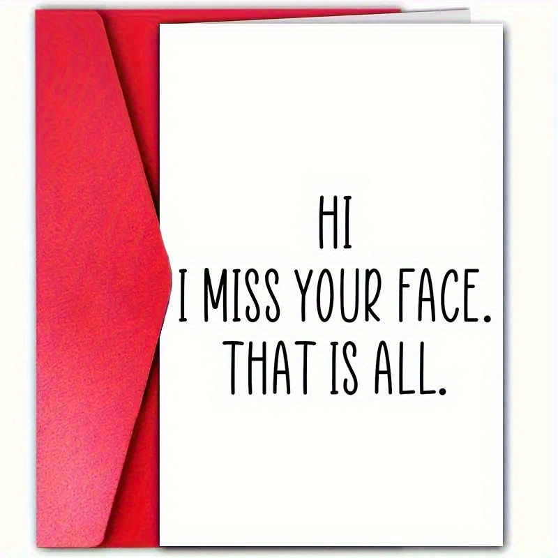 TEMU 4pcs (2 Greeting Cards + 2 Envelopes) Humorous "" Greeting Cards With Envelopes - 4, 7x7, 1 Inch Versatile Birthday, Friendship Day Or Card,