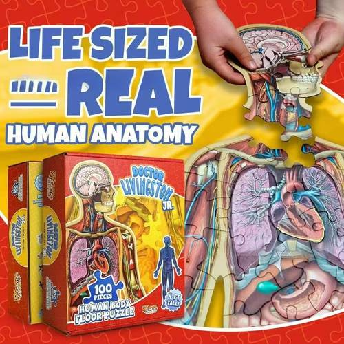 hot selling human anatomy puzzle 100pcs humananatomykidsfloo
