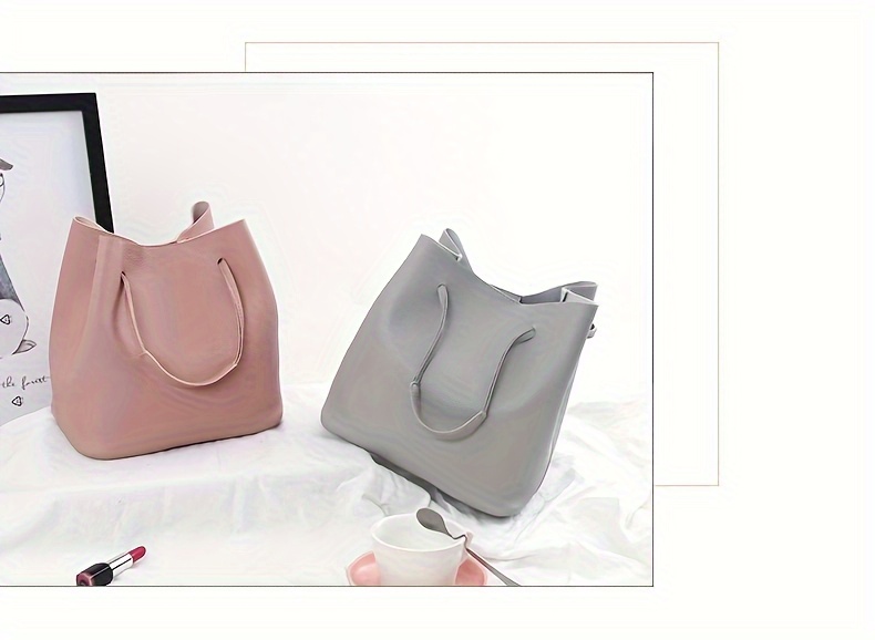 4pcs womens fashion crossbody bag set including handbag wallet card holder and bucket bag elegant shoulder backpack versatile tote with large capacity design ideal for travel work and casual use details 7