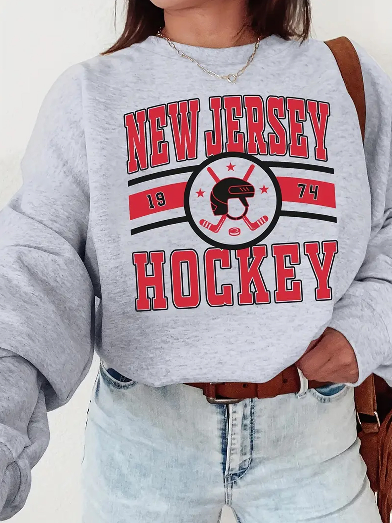 sudadera hockey nueva jersey talla cuello tripulación Temu Guatemala