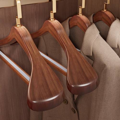 12 robuste, rutschfeste kleiderbügel - holzdesign mit breiten schultern, für mäntel, anzüge, kleider, jacken und hosen - hochleistungs-kleiderbügel für schränke, studentenwohnheime und garderoben (12er-set)