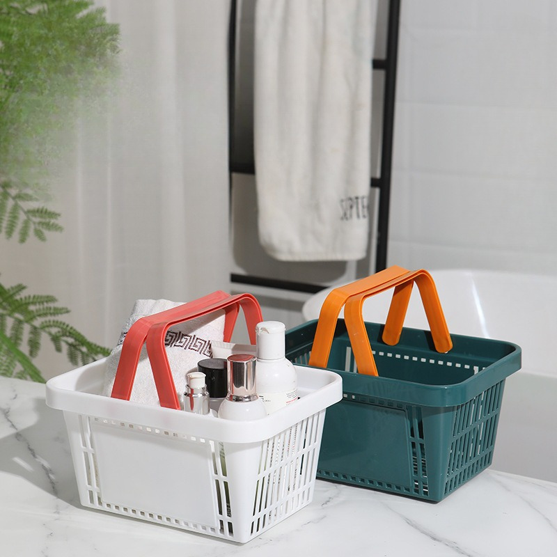 Picnic Basket - Portable House-Shaped PP Woven Basket With Handle, 9.5x5.5x6.3in For Picnics, Easter & Organizing