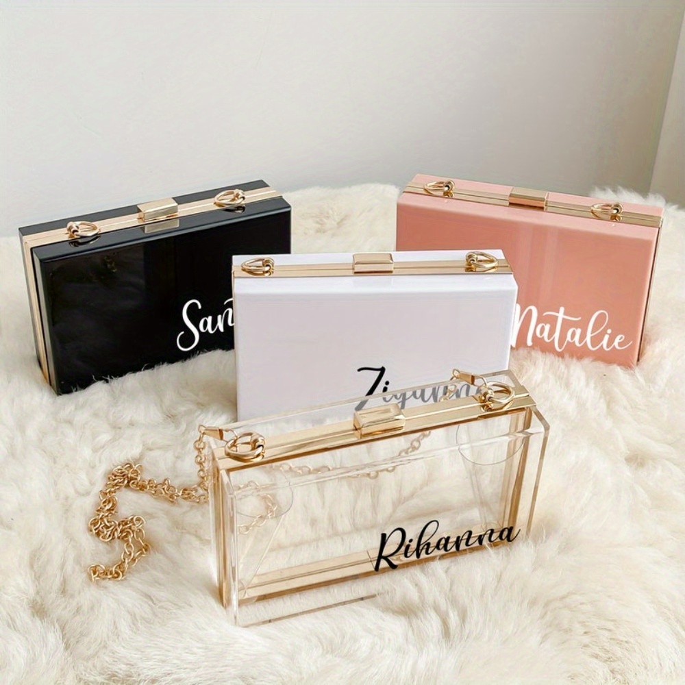 Evening Bag Made of Transparent Acrylic, Party Clutch, Internet Celebrity  Handbag, Single-Shoulder Crossbody Chain Bag, Stylish