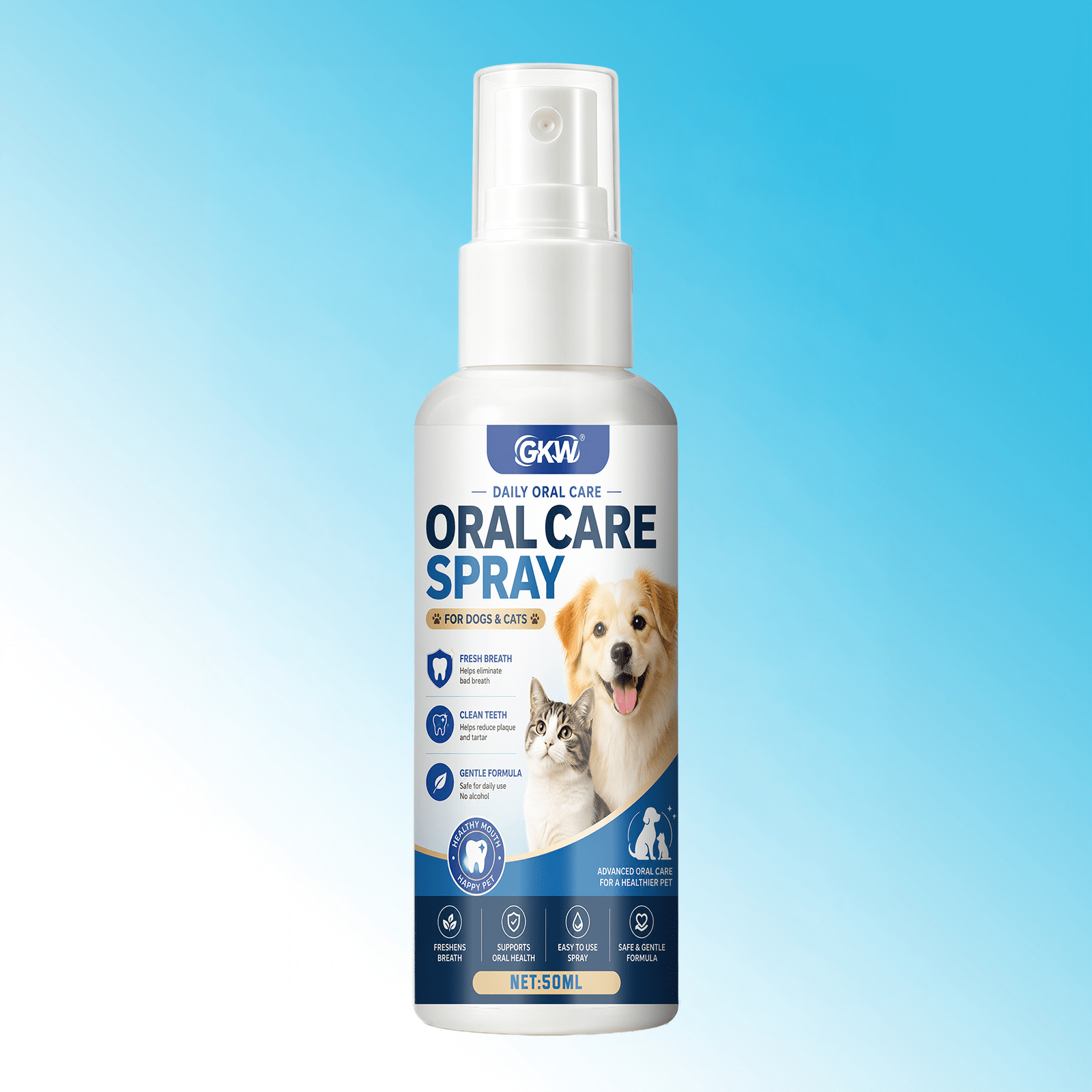 Image of Pet Oral Developed For Cats And Dogs, Gentle And Non-irritating, Suitable For . No Brushing Required—just A Simple Spray Penetrates Deep Mouth, Whitening Teeth, Breath, Providing Deep Cleaning