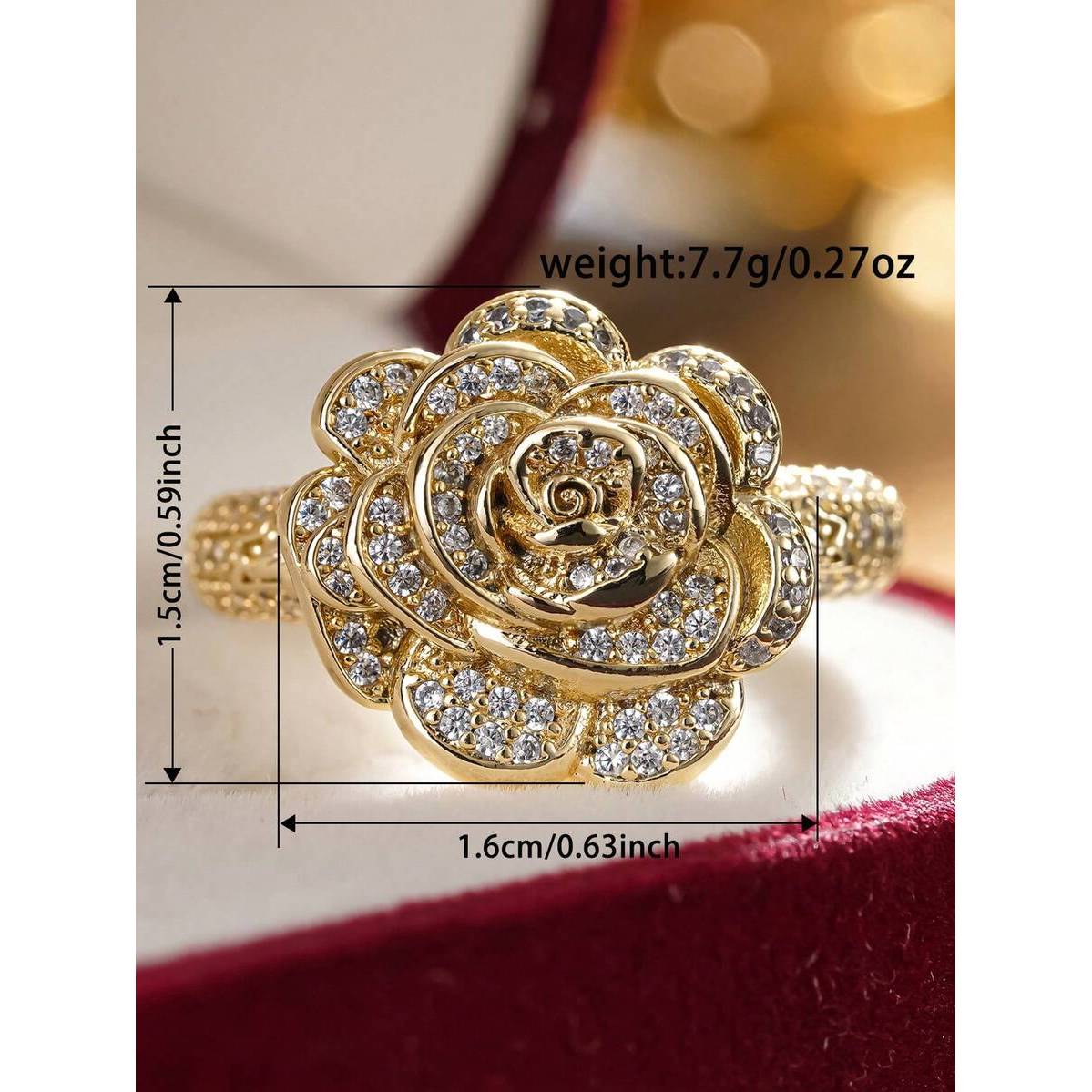Luxurious Cubic Zirconia Stone Ring for Women