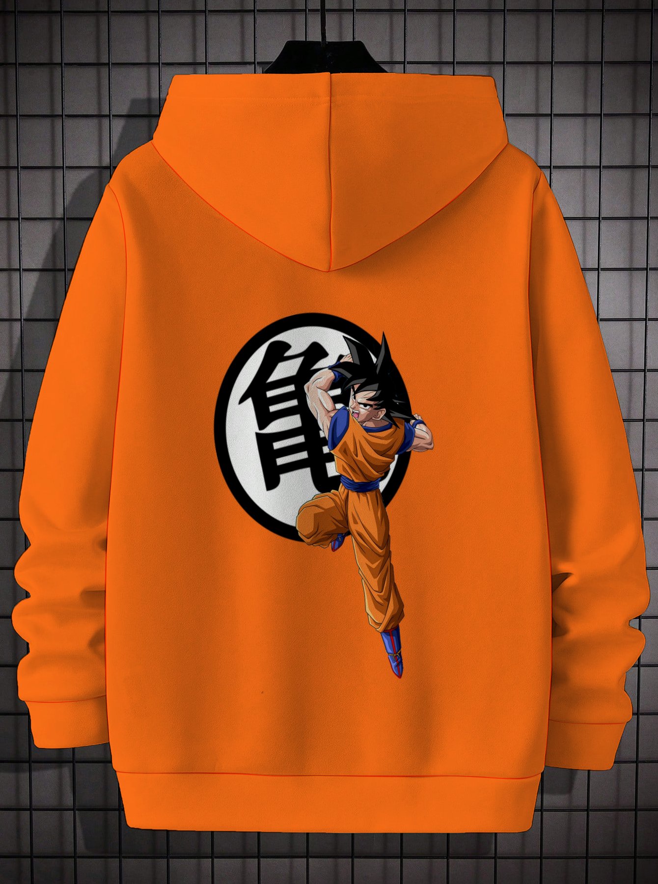 Model Wearing DRAGON BALL Hoodie Side View