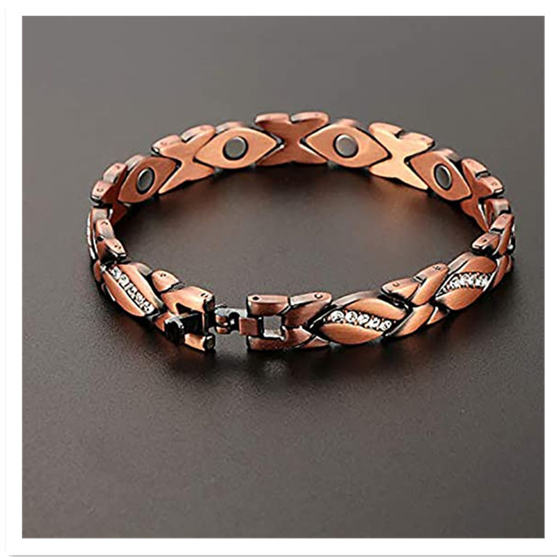 TEMU A Solid Copper Bracelet That Fits Men And Women, Adjustable In Size, Stylish And Ideal As A Present For Or Parents. Pack Of 10