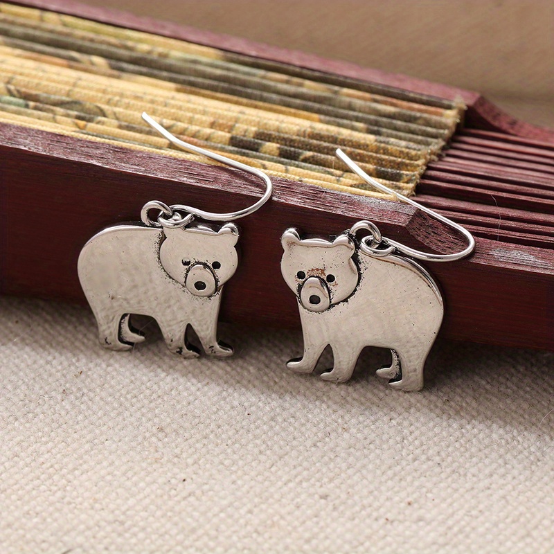 Teddy Bear Pendant Earrings for Girls