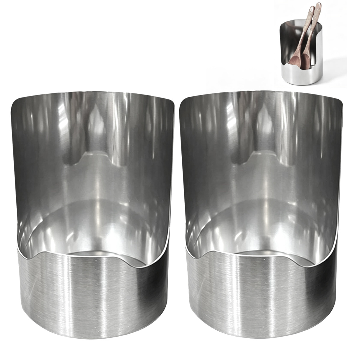 TEMU 1/2pcs 2 En1 Support d'ustensiles de cuisine multifonctionnel, support robuste en acier inoxydable pour couvercles de casseroles et tasses à