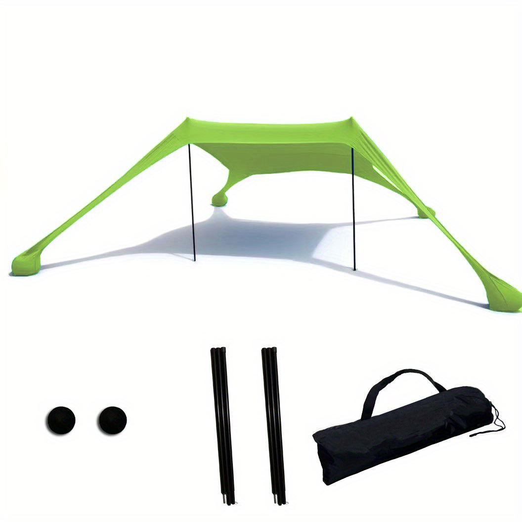 TEMU Beach Tent Outdoor Camping Accessory Supply Sun Protection Durable Portable Easy To Set Up Foldable Multi Functional Camping Canopy Sun Shelter