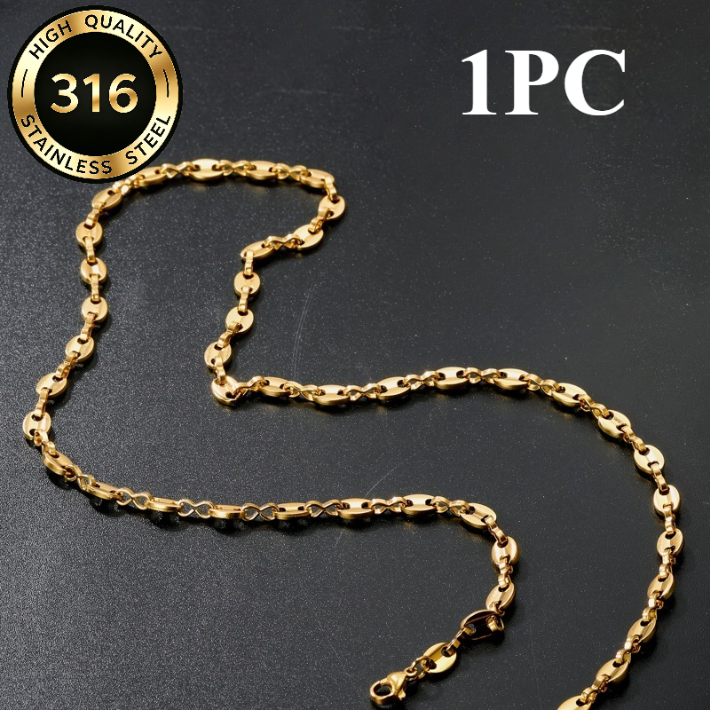 Women's Stainless Steel Coffee Bean Personalized Necklace