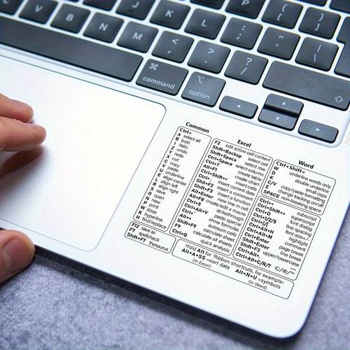 word excel shortcut stickers 3 15 inch quick reference guide durable paper compatible with 13 16 inch pro m1 essential for learning