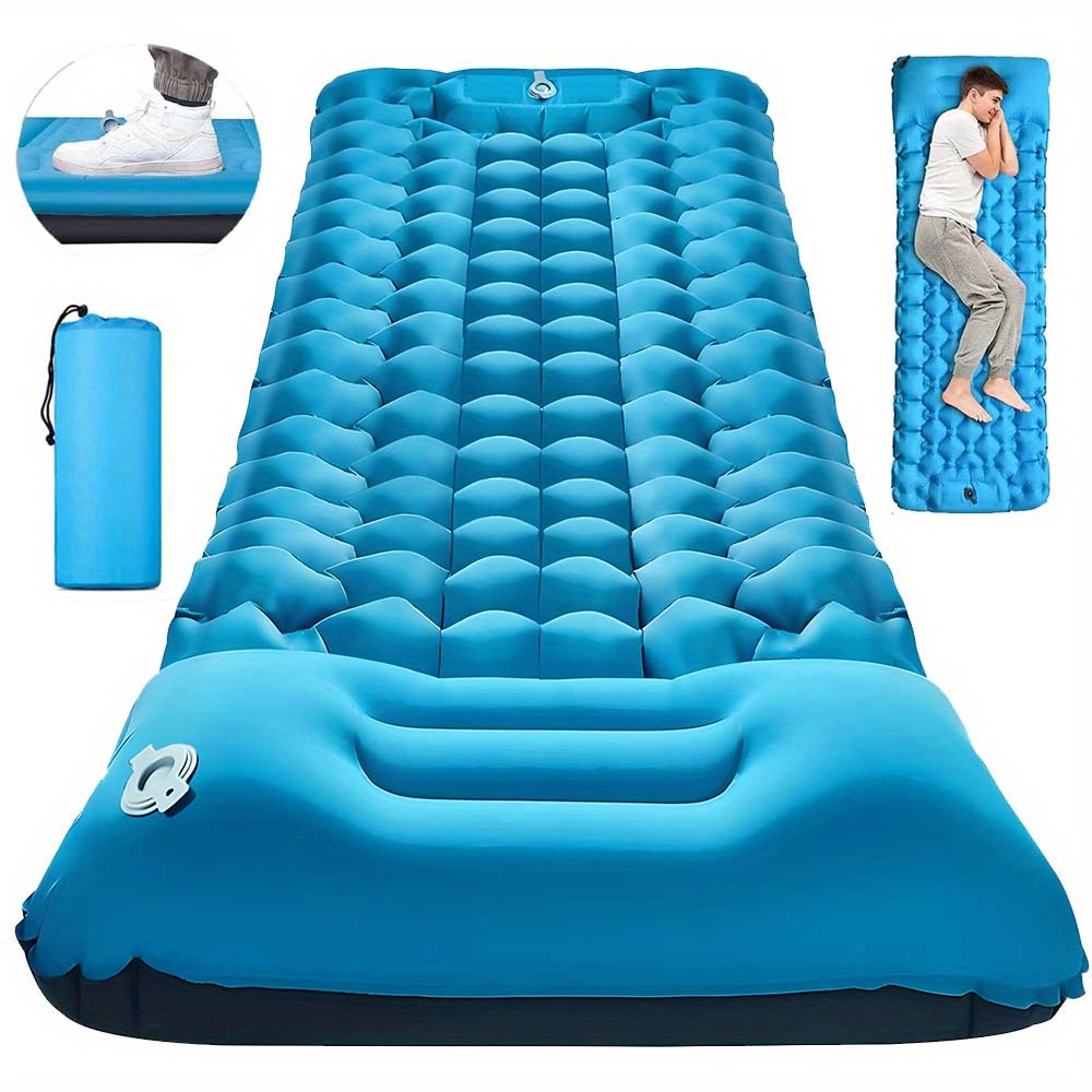 E-shop Selbst-aufblasende Schlafmatte Luftmatratze Campingmatte mit Kissen Outdoor