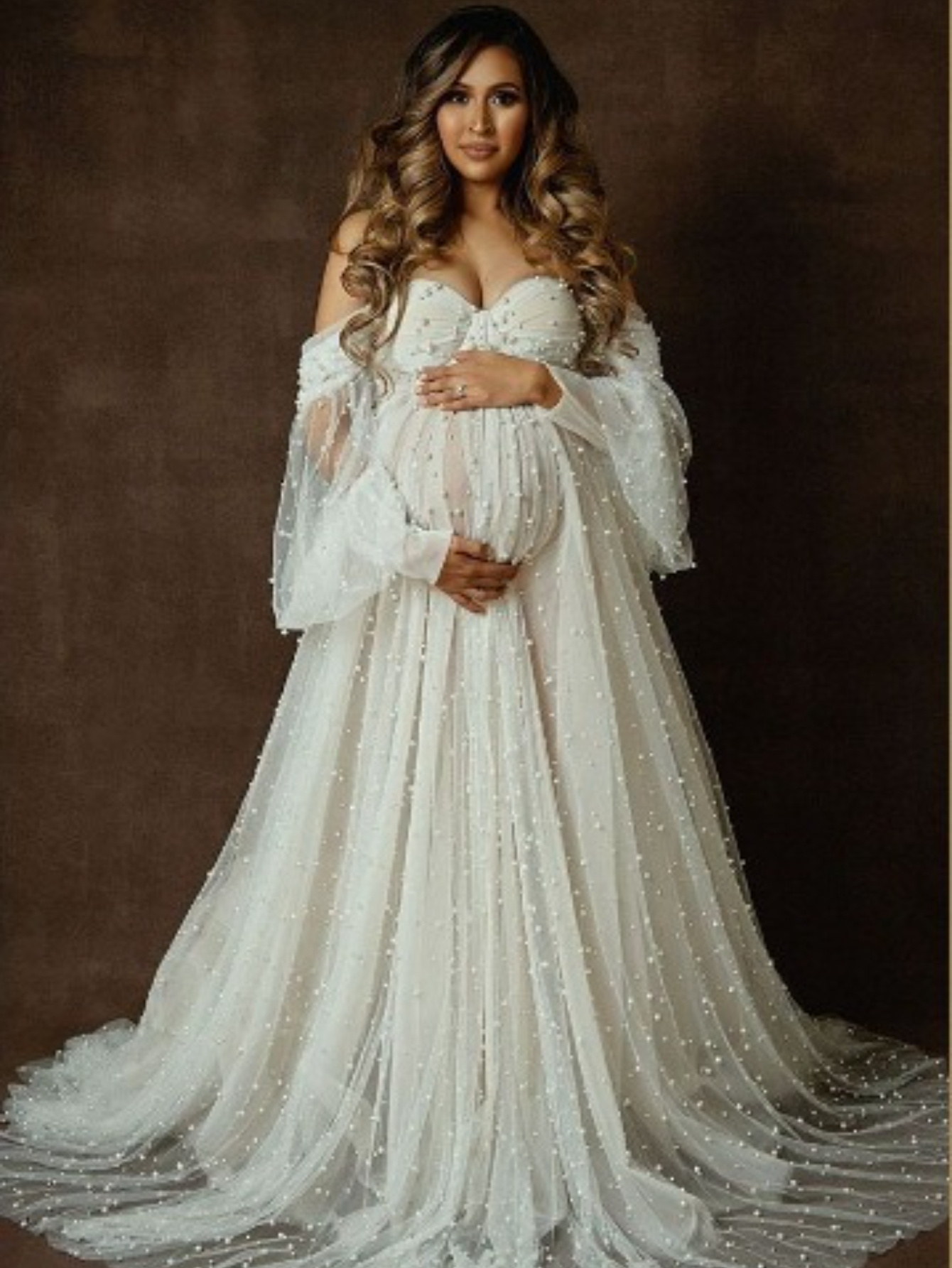 lace maternity dress sold on Temu United States