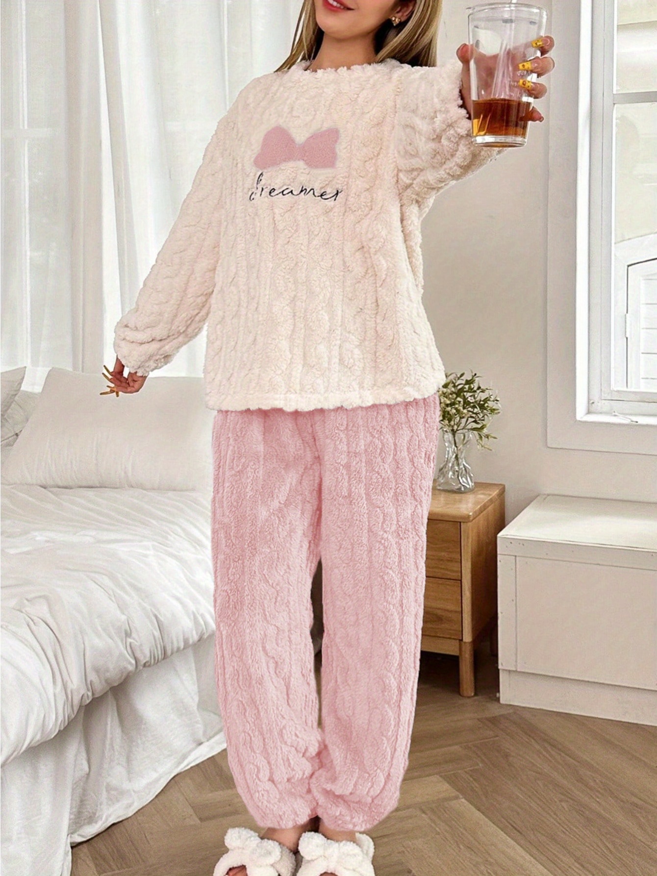Winter Dames Fleece Pyjama Set