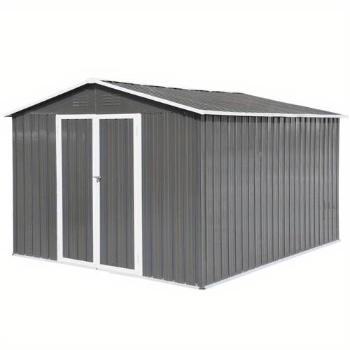 metal garden sheds 10ftx8ft grey old sku w1350s00016