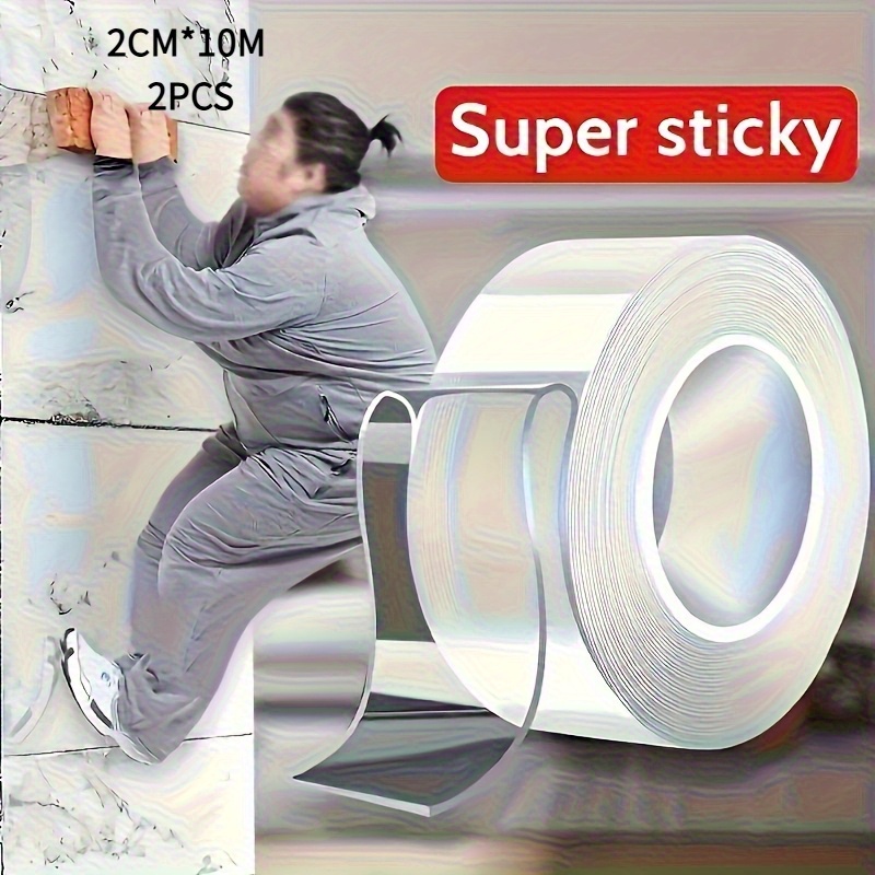 High-Strength Double-Sided Tape- Strong Adhesion, Reusable, Multi-Functional Bonding Solution- Essential Decorations and Handicrafts, Suitable Various Surfaces