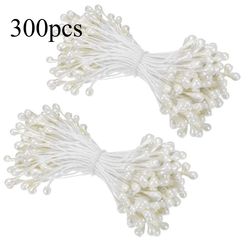 TEMU Kit de 300 estambres de flores artificiales, estambres de , de hilo de y artificiales para suministros de manualidades DIY, mini estambres y