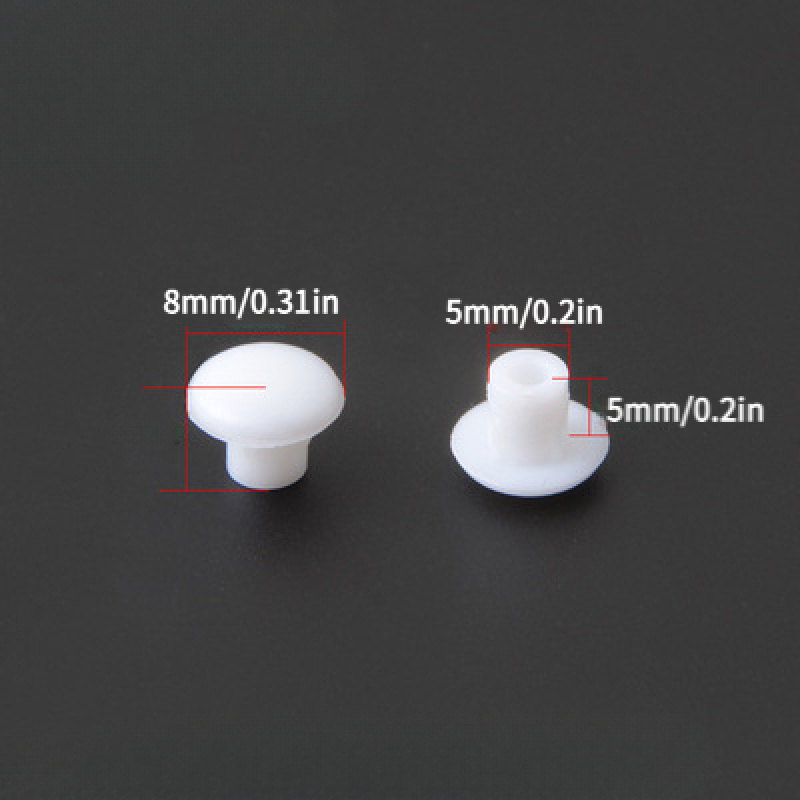 E-shop 200 Stück 5mm Rundstecker – Kunststoff-Schraubkappen für Löcher, geeignet für Stühle, Schränke, Rohre, Möbelabdeckungen – Flush-Typ Stecker für