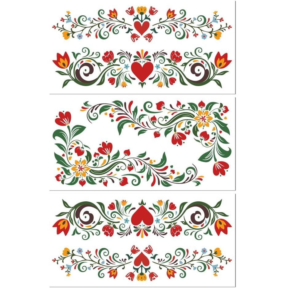 TEMU 3pcs Pcs Rub-on Transfer Stickers Suitable For Furniture - Vintage Dutch Decals, Waterproof Uv-resistant Vinyl Dtf Transfers For Wood, Plastic,