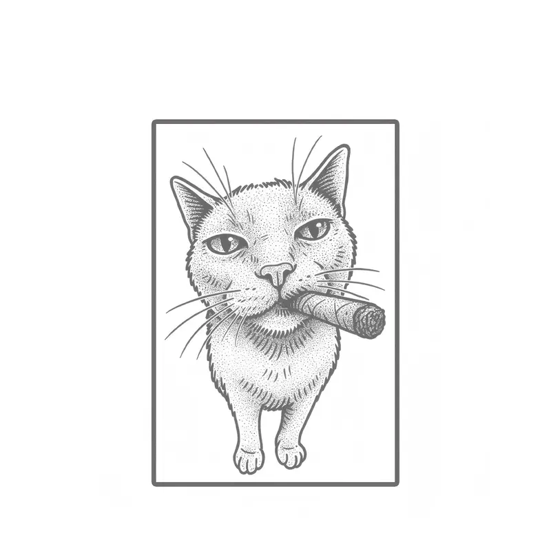 cat smoking cigarette tattoo Tommy, the cat . For bookings please DM me or send a email to jackietattoodublin@gmail.com . . . . . #oldschooltattoo #traditionaltattoo #fineline #tattoos #tradtattooing #tattooartist #irelandink #dublintattoo #dublintattooartist 6pcs 1pc temporary cigar smoking