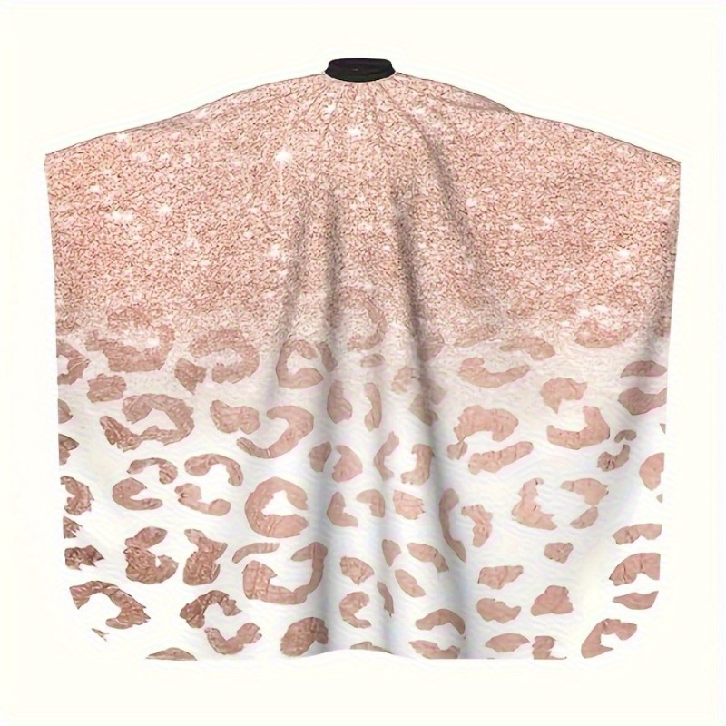 rose golden 3d printed pattern hairdresser cape 1pc 2pcs adjustable neck closure hairdressing shawl professional salon anti static non stick hair cutting cape suitable for all hair types hairdressing robe with cleaning brush