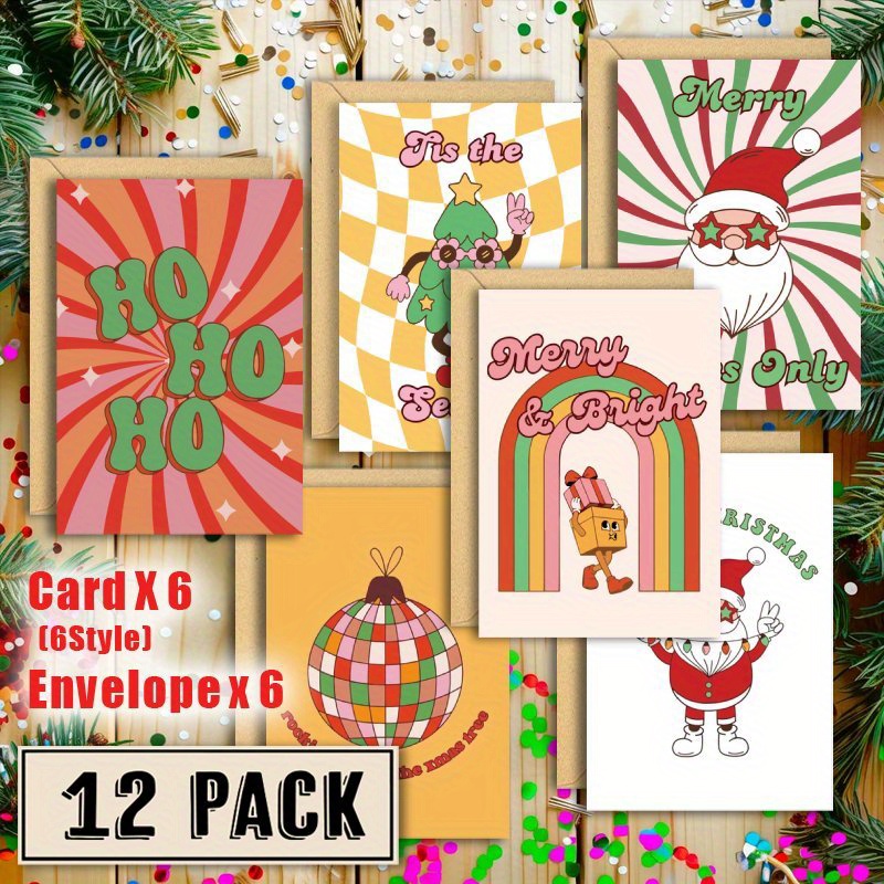 

12- Christmas Envelopes, Greetings, For , , And Coworkers - No Required