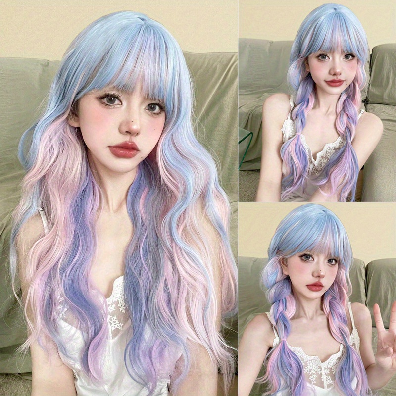 Long Straight Synthetic Hair Wig Looking Soft Full Wig