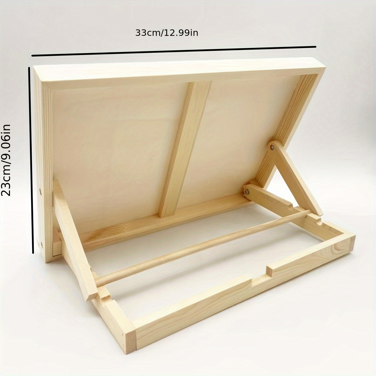 

1pc Wooden Art Easel - Foldable & Adjustable Desktop Sketching And Painting Stand With Tilt Board