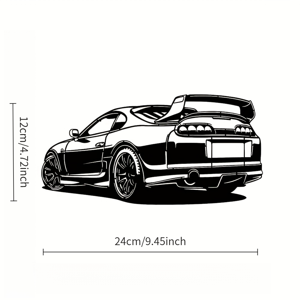TEMU 2d Flat, A 2d Flat Wall Decoration Featuring Car, Made Of Transparent Acrylic. Suitable For Office, Room, Bedroom, Patio, Kitchen, Courtyard