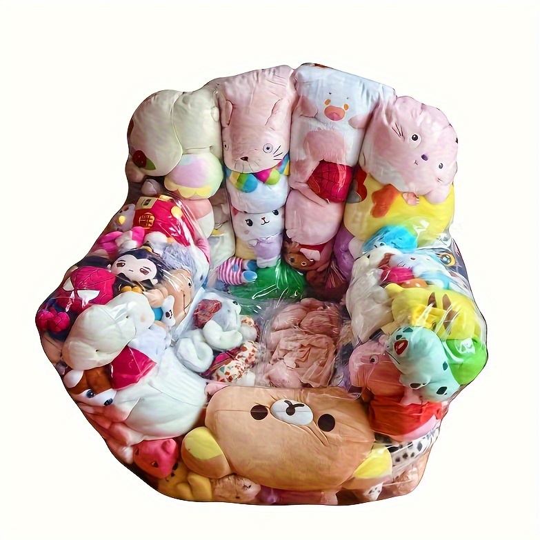 Extra Large Transparent Sofa - Holds 200 Dolls, Heavy-Duty PVC Folding Storage Chair with Space-Saving Modular Design for Doll Photography, Collectors, Home/Office/Camping/Beach Use - Easy-to-Clean Lightweight Furniture, Collector's Edition Durable Plastic Outdoor Seat, Sturdy Structure, Versatile Home Organizer