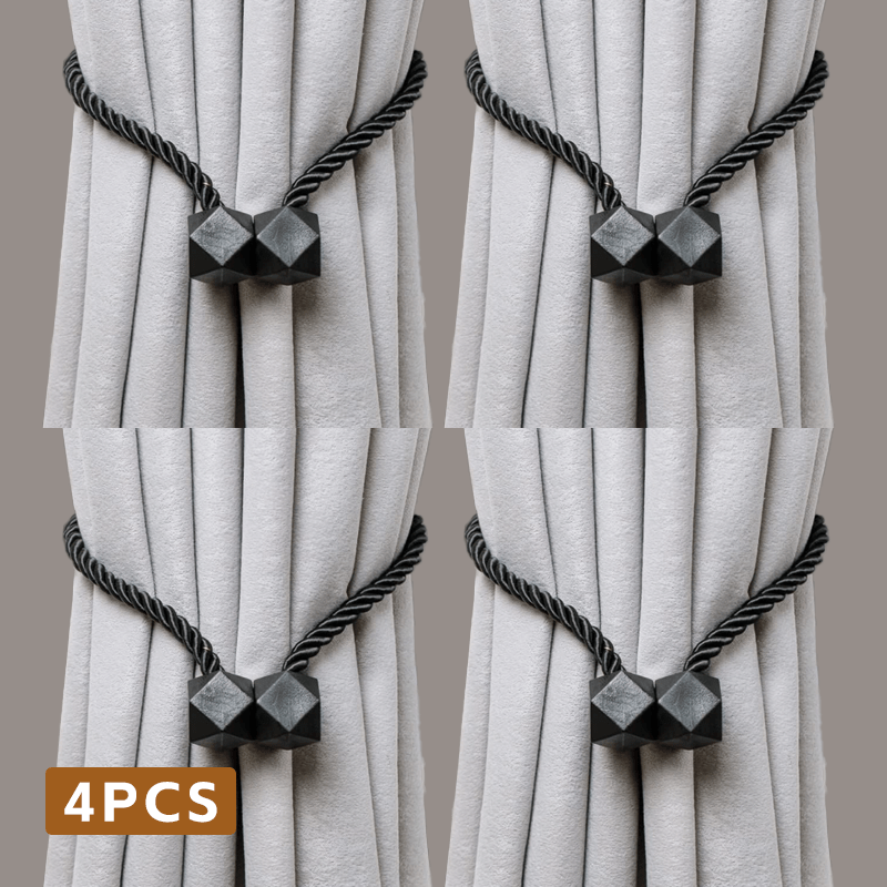 TEMU Strong Magnetic Curtain Tiebacks With - Durable Contemporary Style For Living Room, Office & Home Decor (multiple Colors)